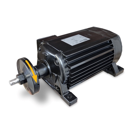Flachmotor 400V, 4kW mit verlängerter Welle